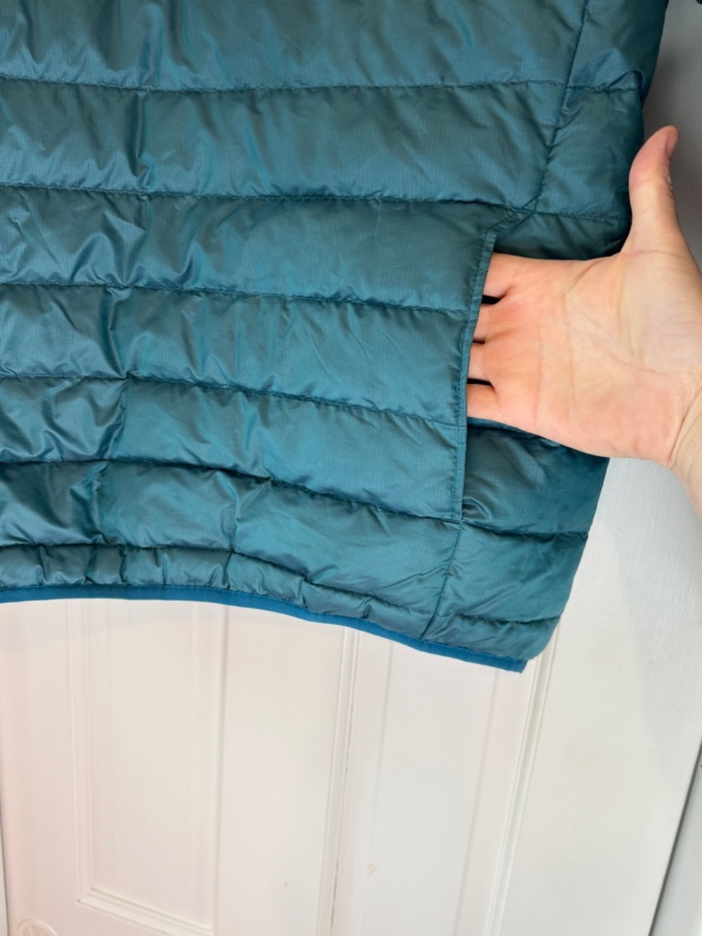 Patagonia Women’s 600 Fill Down Snap-T Pullover Puffer Jacket GUC Sz L - Picture 4 of 11